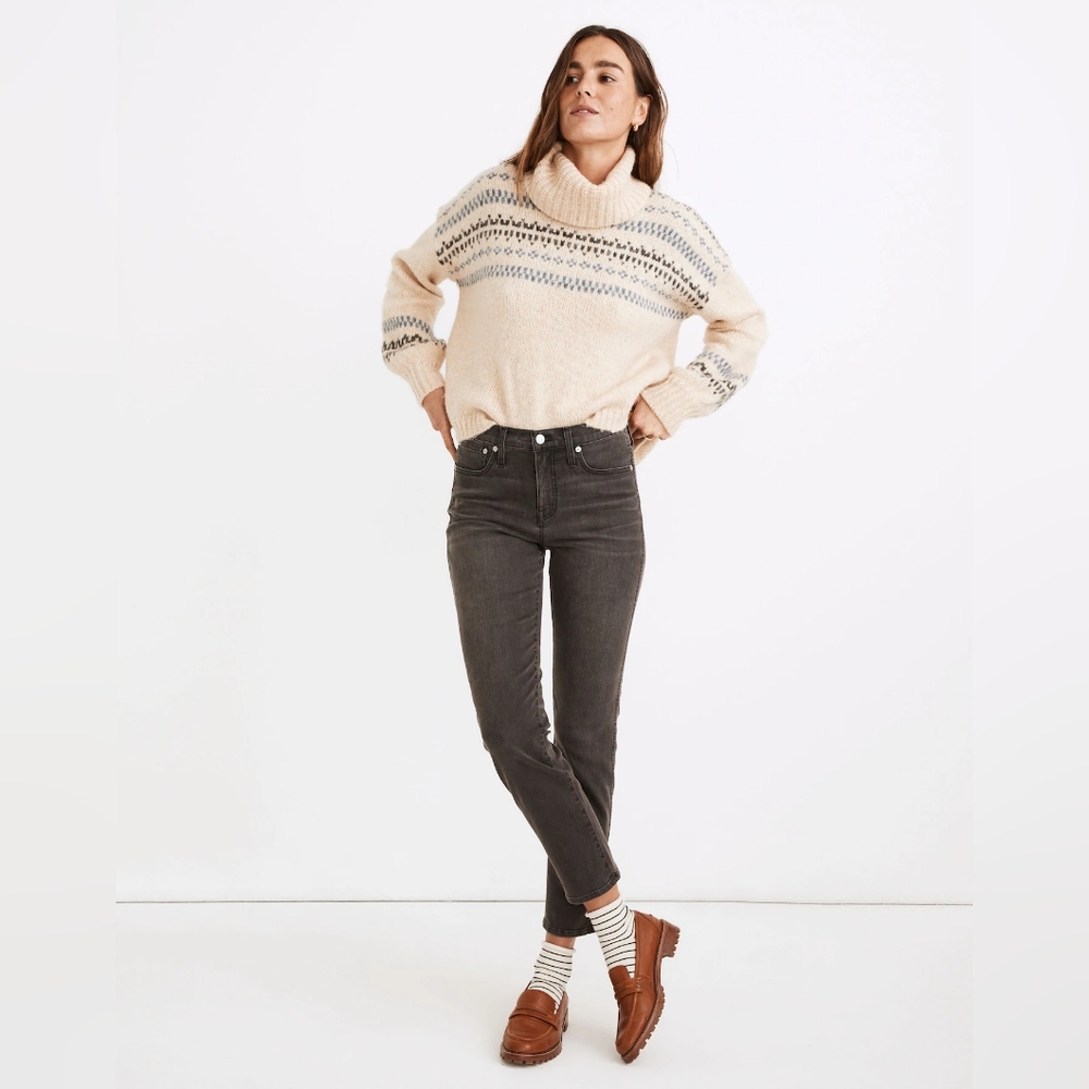 Madewell Mid-Rise Stovepipe Jeans in Bridley Wash